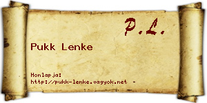 Pukk Lenke névjegykártya